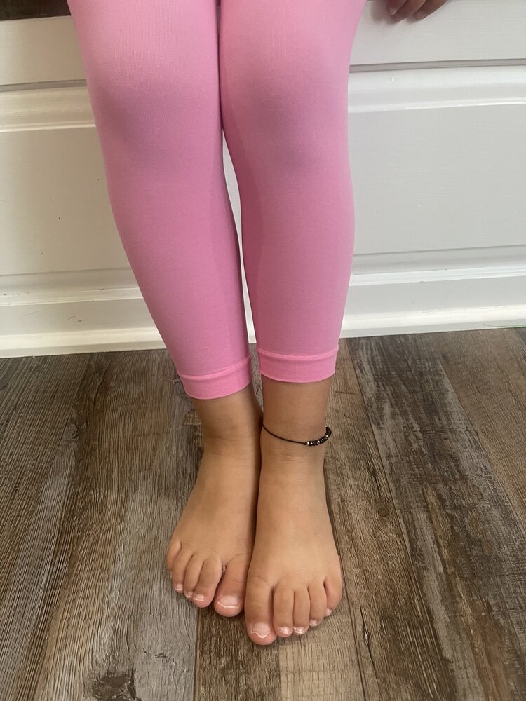 Hot Pink Footless Kid Tights