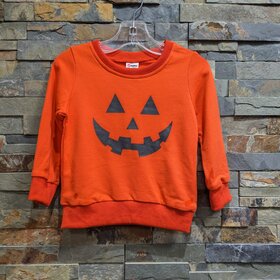 Orange Jack-O-Lantern  Glow in the Dark Sweatshirt