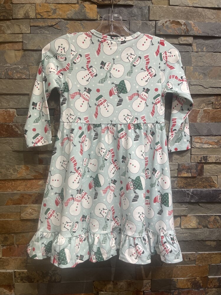 Light Blue Girls Frosty Bamboo Twirl Dress