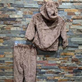 Brown 2pc. Fuzzy Bear Pantset, Size 3-4Y
