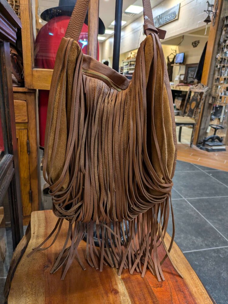 Vince Camuto Tan Genuine Leather Shoulder Bag w/ Tassels