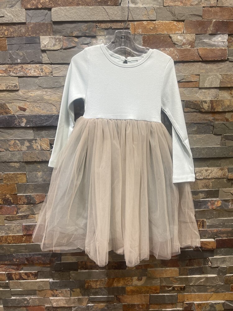 Mint & Beige Tulle Dress