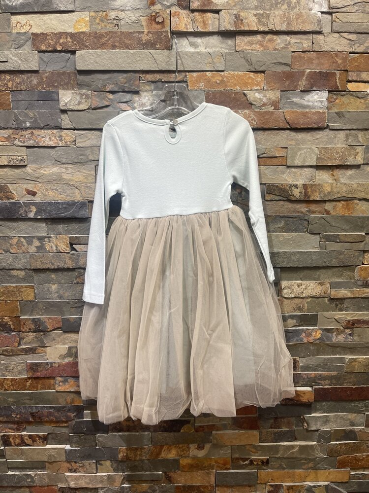 Mint & Beige Tulle Dress