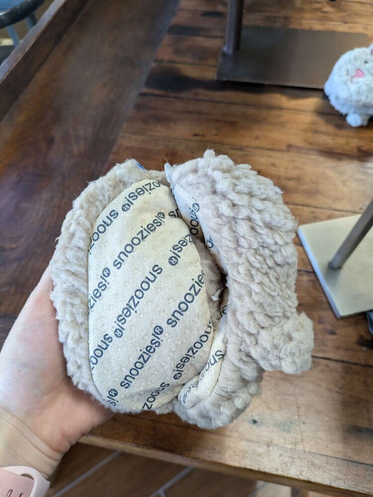 Taupe Bear Baby Slippers