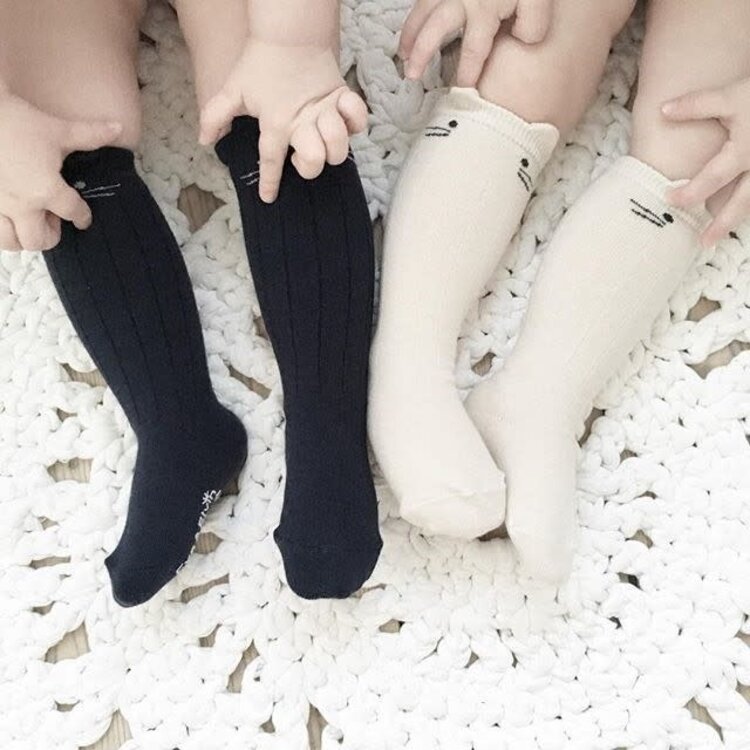 White Kitten Knee Socks