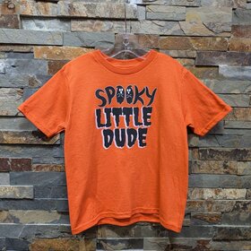 Orange Spooky Little Dude T-shirt, Size 5