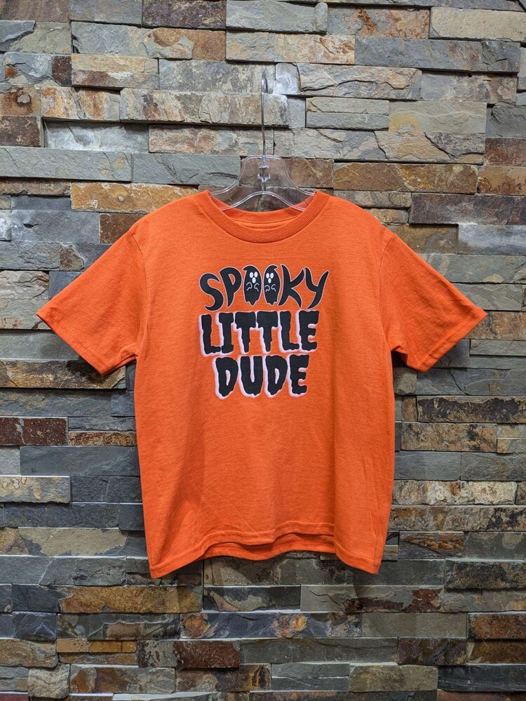 Orange Spooky Little Dude T-shirt, Size 5