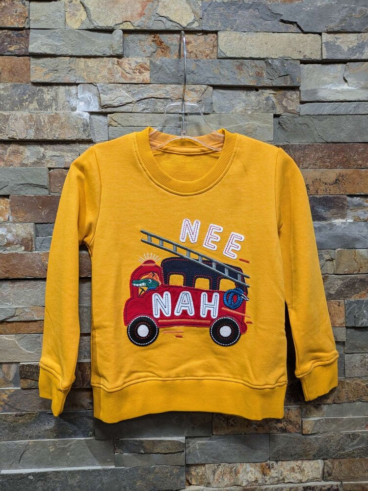Bright Yellow Neenah Firetruck Crewneck Sweatshirt