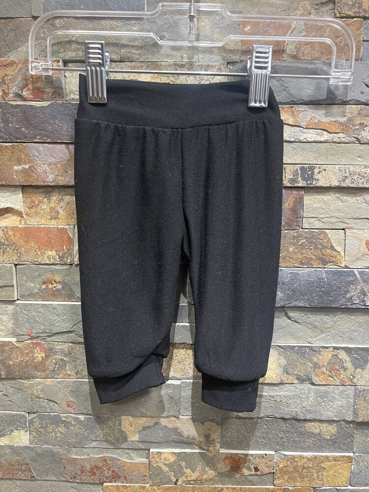 Kids Black Ankle Cuff Leggings