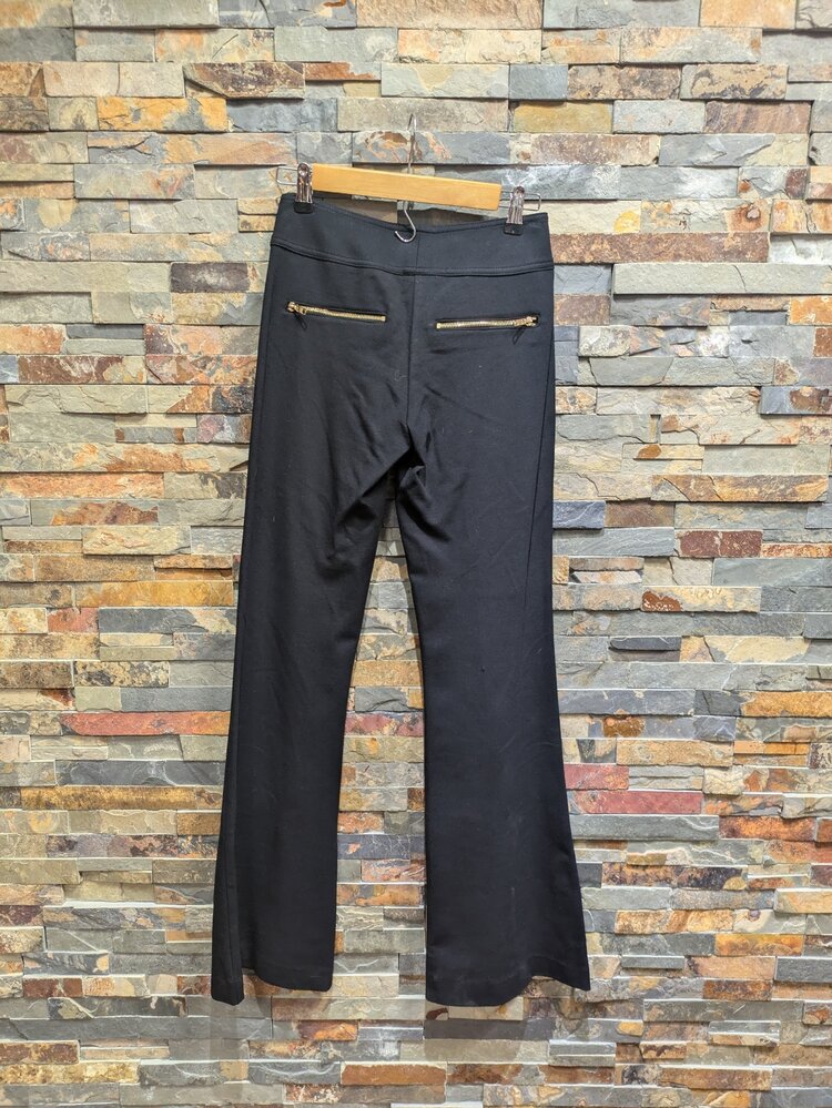 Black Zipper Pocket Pants, Size 0