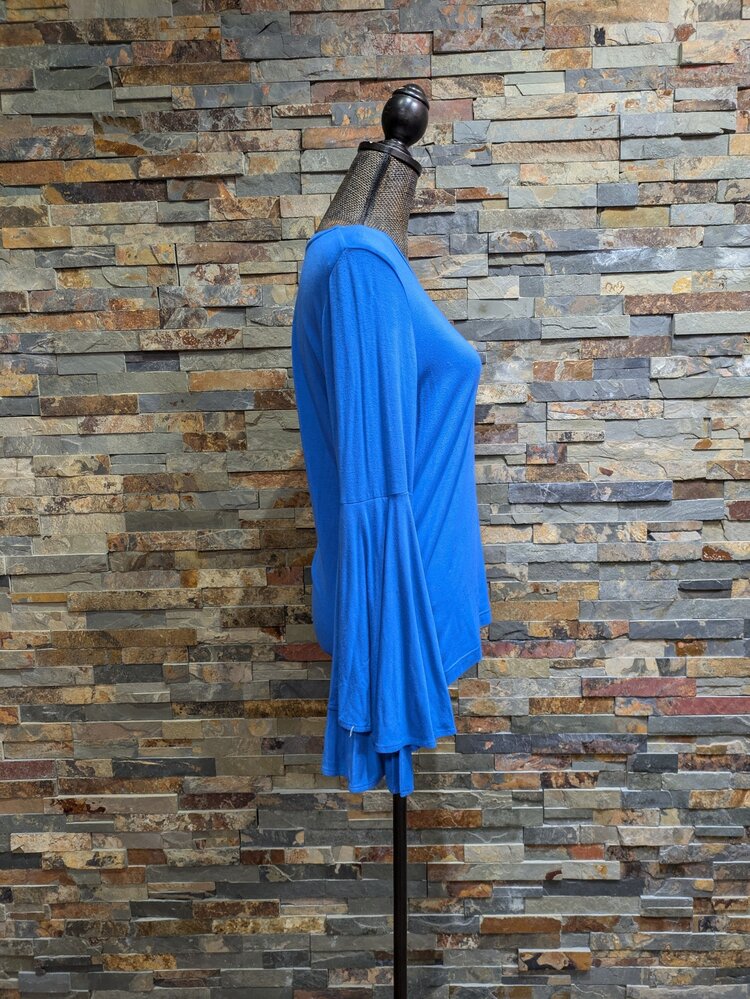 Le Gali Royal Blue Bell Sleeve Pull-Over, Size M