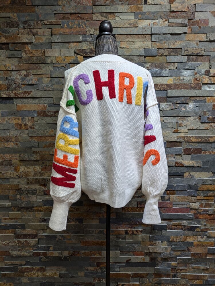 Ivory Merry Christmas Sweater