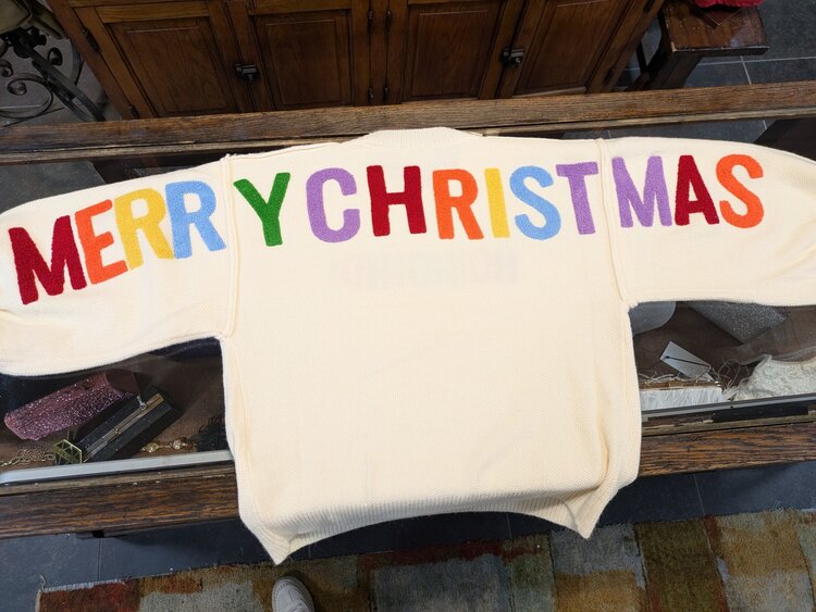 Ivory Merry Christmas Sweater