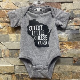 Gray Cutest Little Cheese Curd Onsie