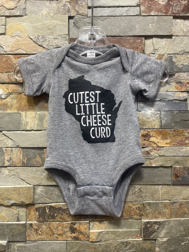 Gray Cutest Little Cheese Curd Onsie