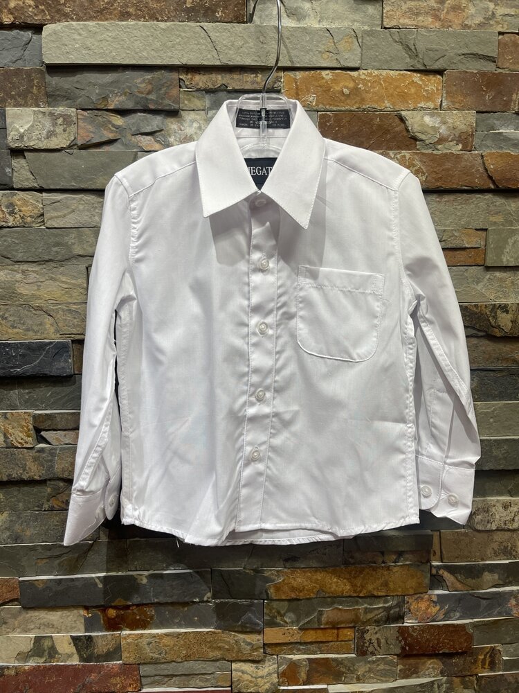 White Boys Long Sleeve Dress Shirt