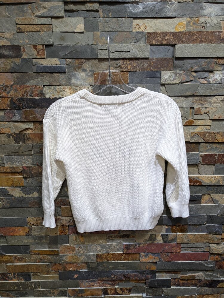 White Kids Snowman Sweater