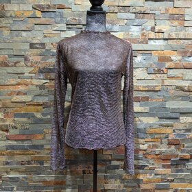 Easel Bronze Multi Color Foil Mesh Fitted Top
