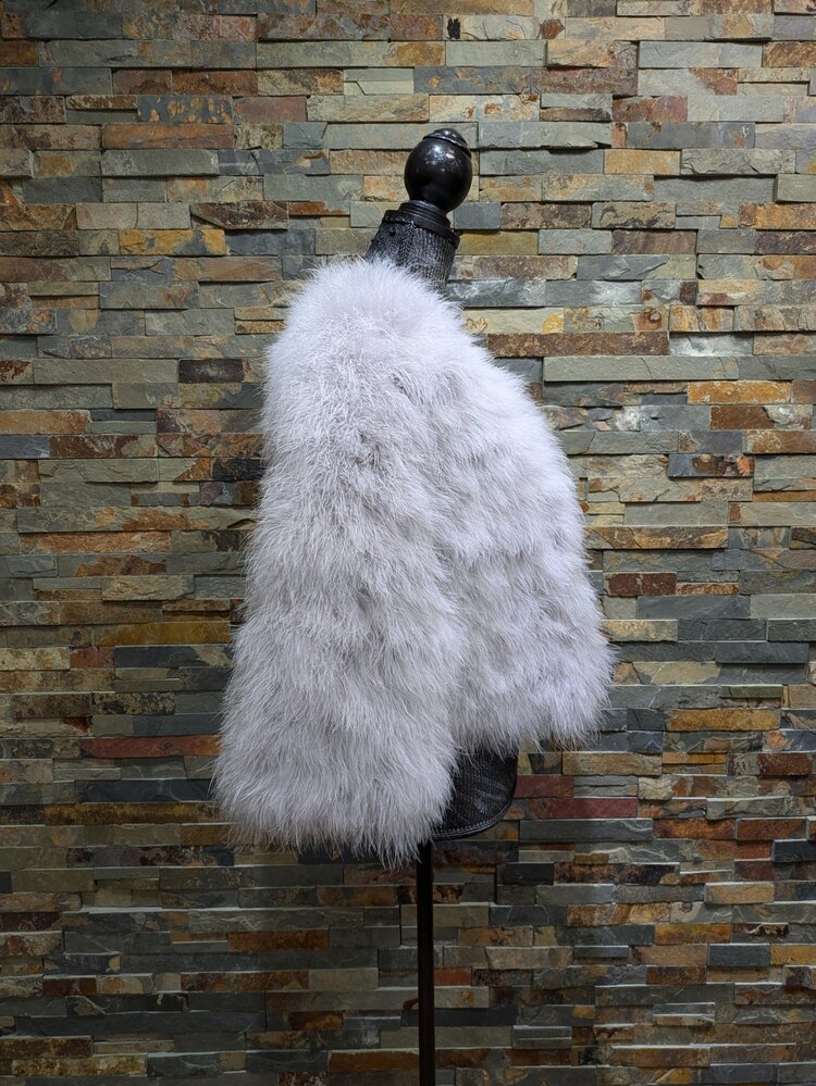 Lavender Turkey Feather Jacket w/ Sleeves, Size S