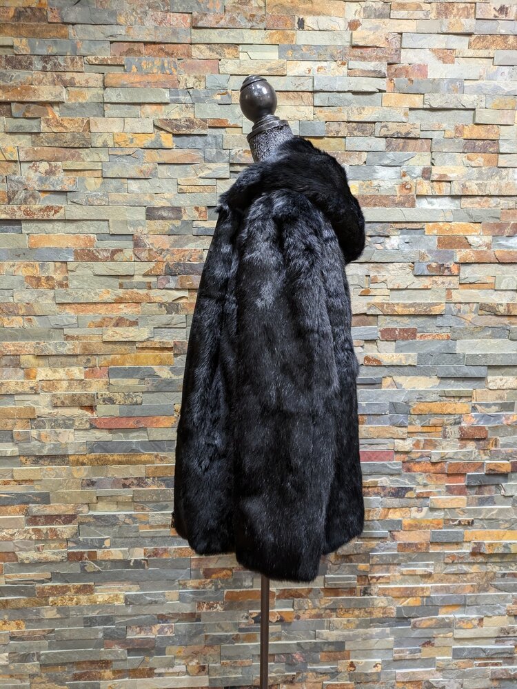 Black Rabbit Jacket w/Hood, Size L