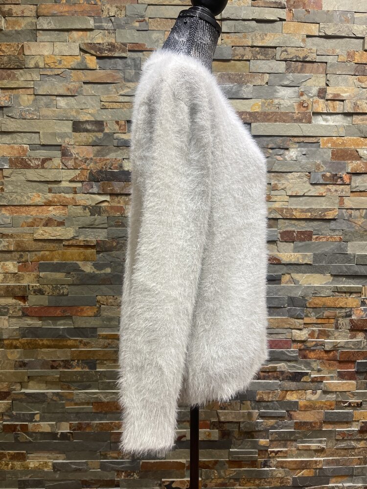 Light Gray Knit Cardigan Loose Sweater Coat