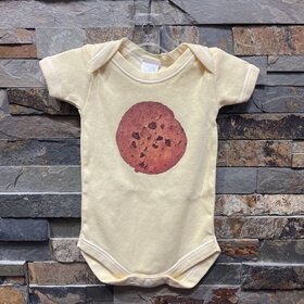 Yellow Cookie and Milk Onesie