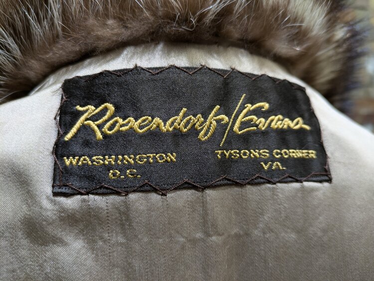 Light Brown North American Raccoon Full Length Coat, Size S