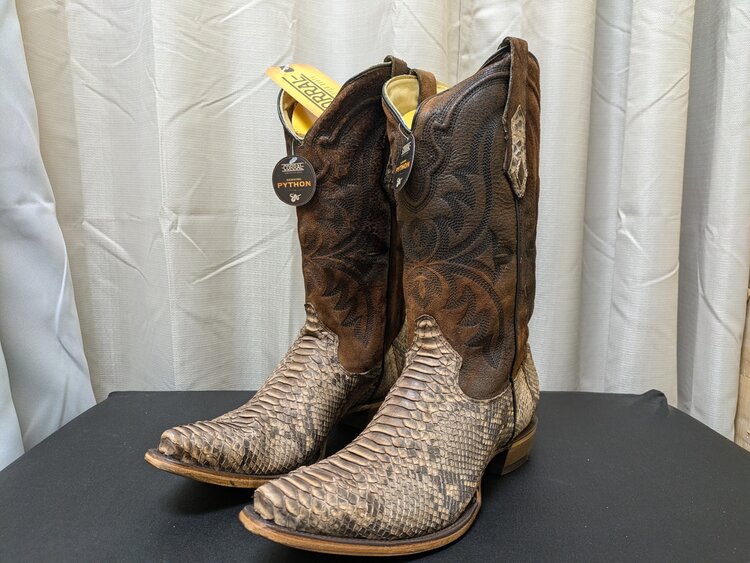 Corral Men's Corral Boots A4452 Lamb Shaft Genuine Brown Python