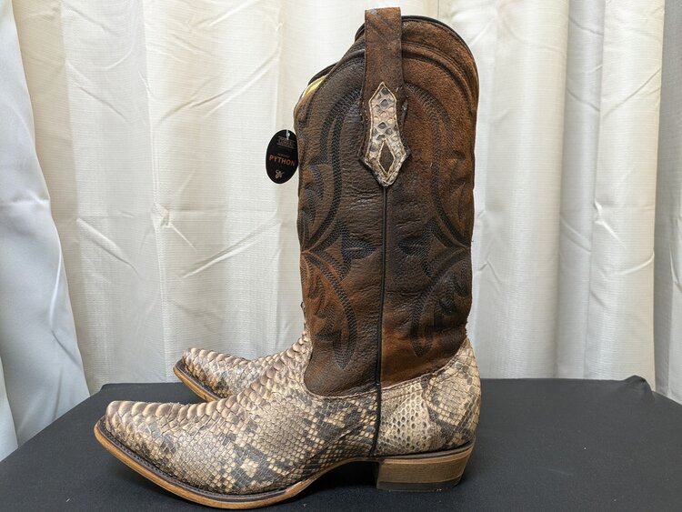 Corral Men's Corral Boots A4452 Lamb Shaft Genuine Brown Python