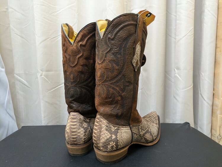 Corral Men's Corral Boots A4452 Lamb Shaft Genuine Brown Python