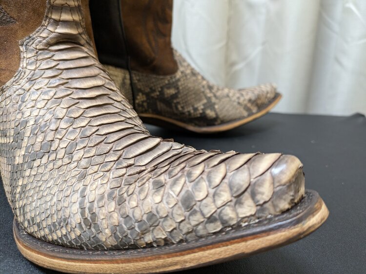 Corral Men's Corral Boots A4452 Lamb Shaft Genuine Brown Python