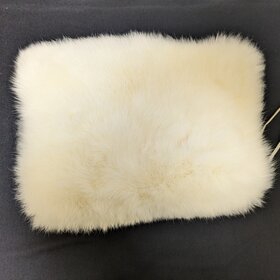 Ivory Rabbit Fur Muff