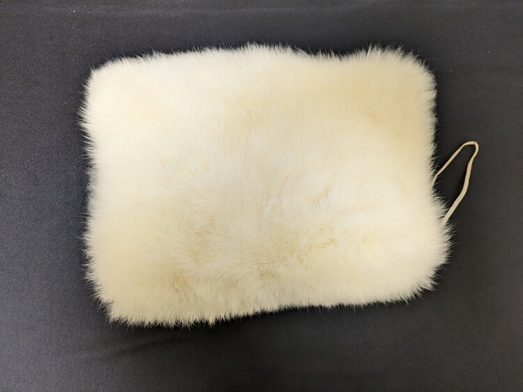 Ivory Rabbit Fur Muff