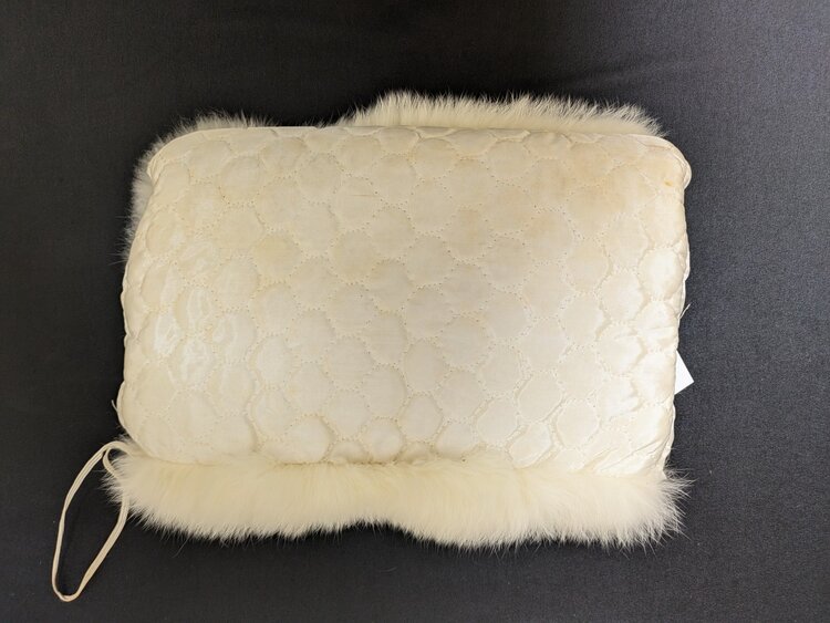Ivory Rabbit Fur Muff