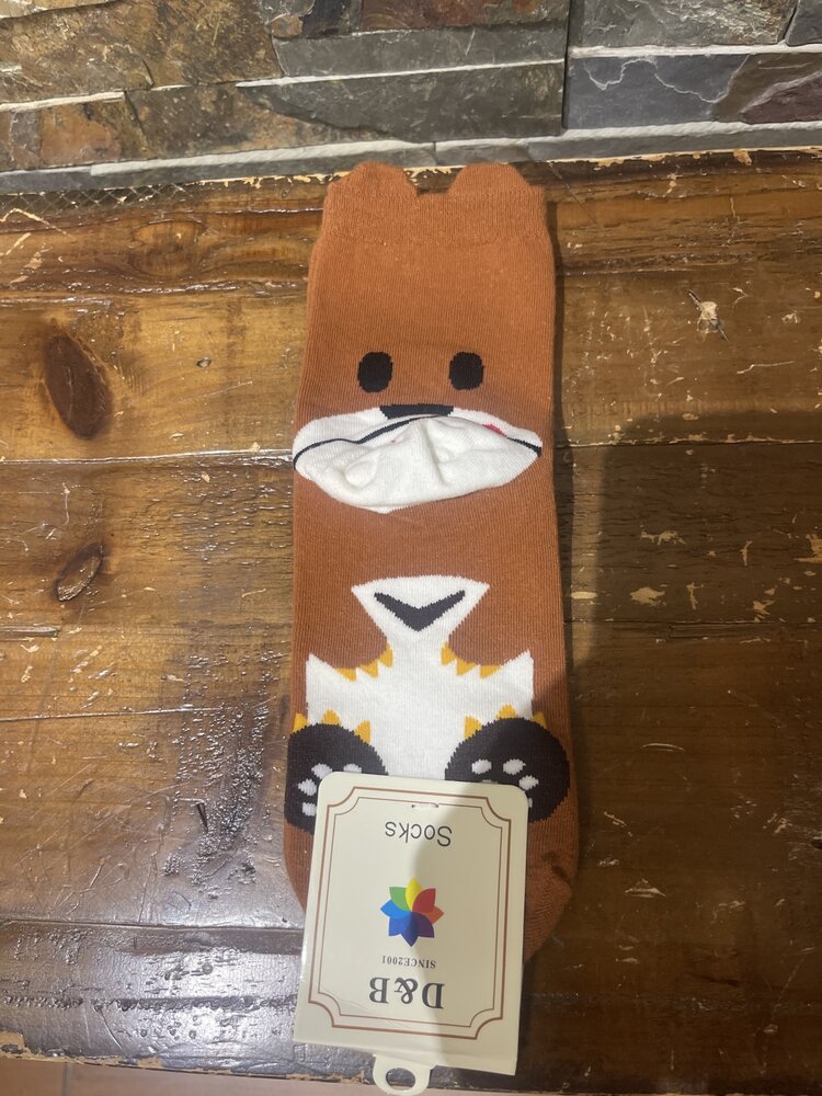 Wona Trading Brown Bear in the Heel Socks, Size 9-11