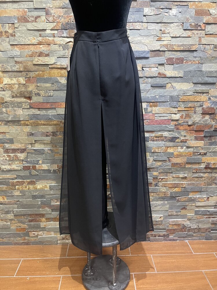Black Palazzo Pants w/ Side Slit