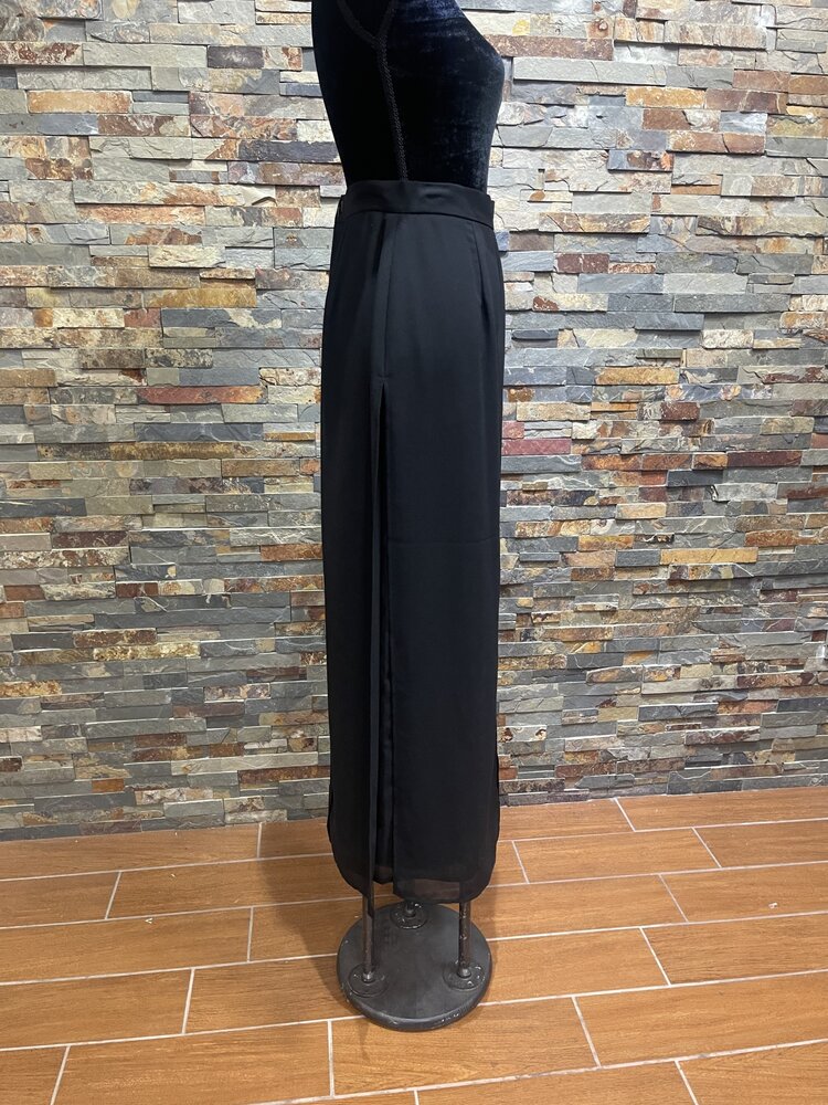 Black Palazzo Pants w/ Side Slit