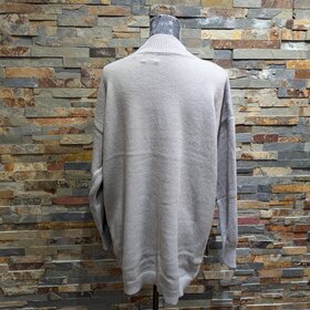 Light Gray Mid Length Split Sweater Dress