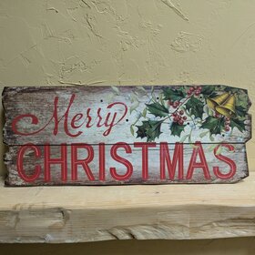 Holiday This House Believes in Santa  20 X 8" Wood Sign