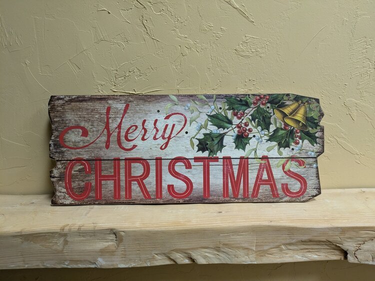 Holiday This House Believes in Santa  20 X 8" Wood Sign