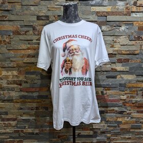 White Santa Beer T-Shirt