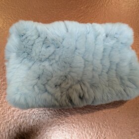Light Blue Knitted Rabbit Headband, O/S