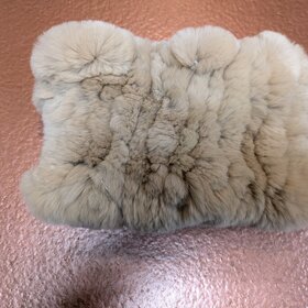 Light Brown Knitted Rabbit Headband, O/S