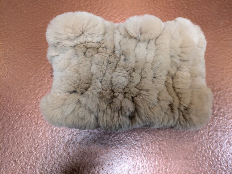 Light Brown Knitted Rabbit Headband, O/S