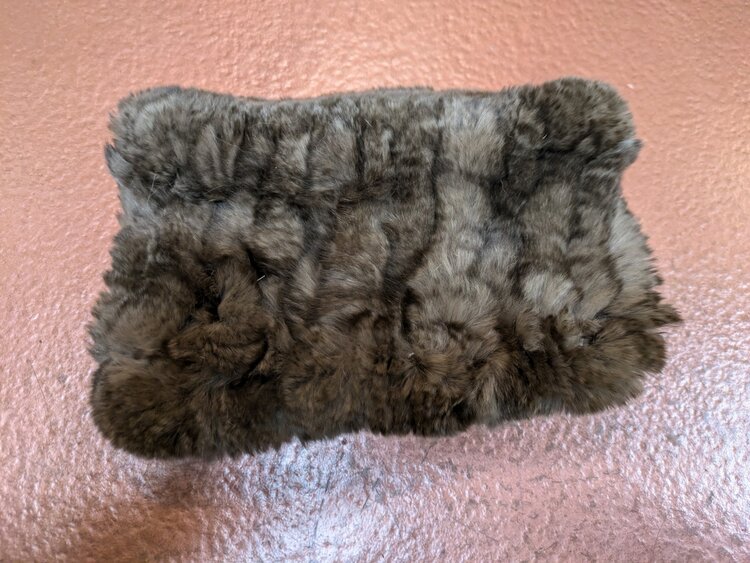 Brown Knitted Rabbit Headband, O/S