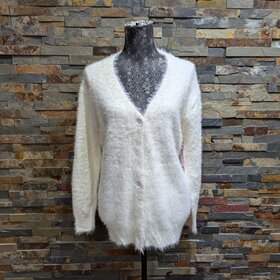 Winter White Knit Sweater Cardigan