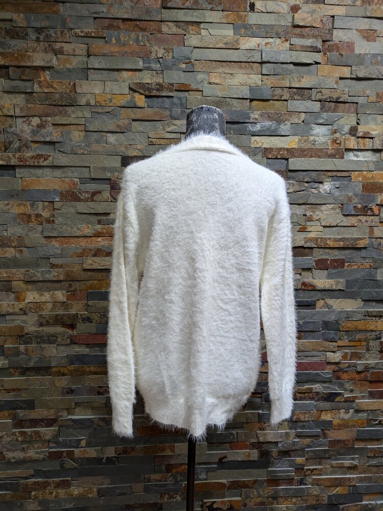 Winter White Knit Sweater Cardigan