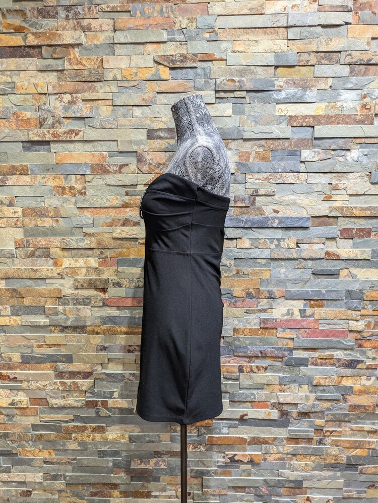 Derek Heart Black Strapless Diamond Jeweled Detailed Cocktail Dress, Size L