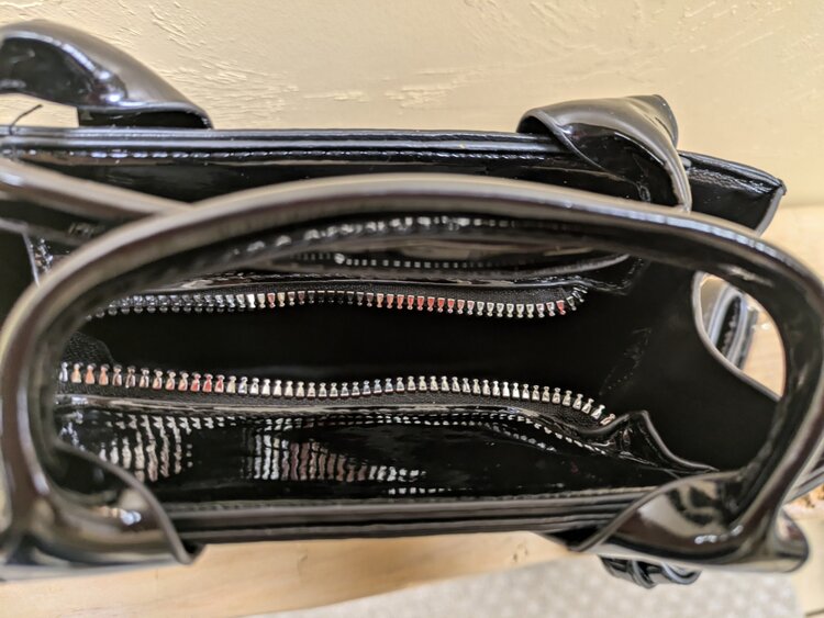 Black Mirror Metallic Small Tote Bag