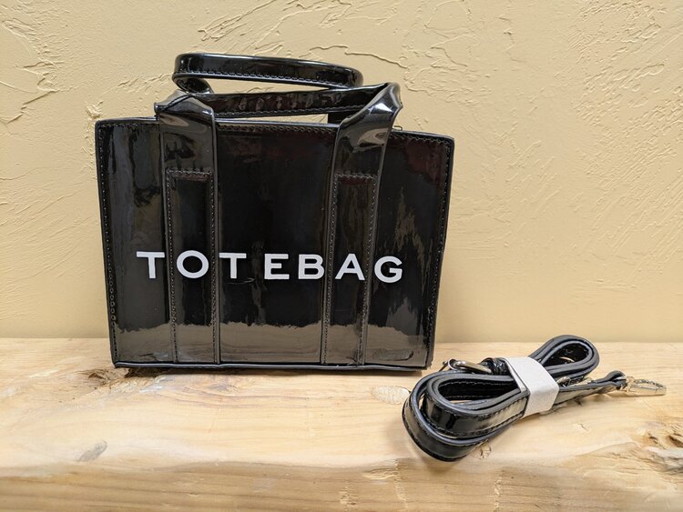 Black Mirror Metallic Small Tote Bag